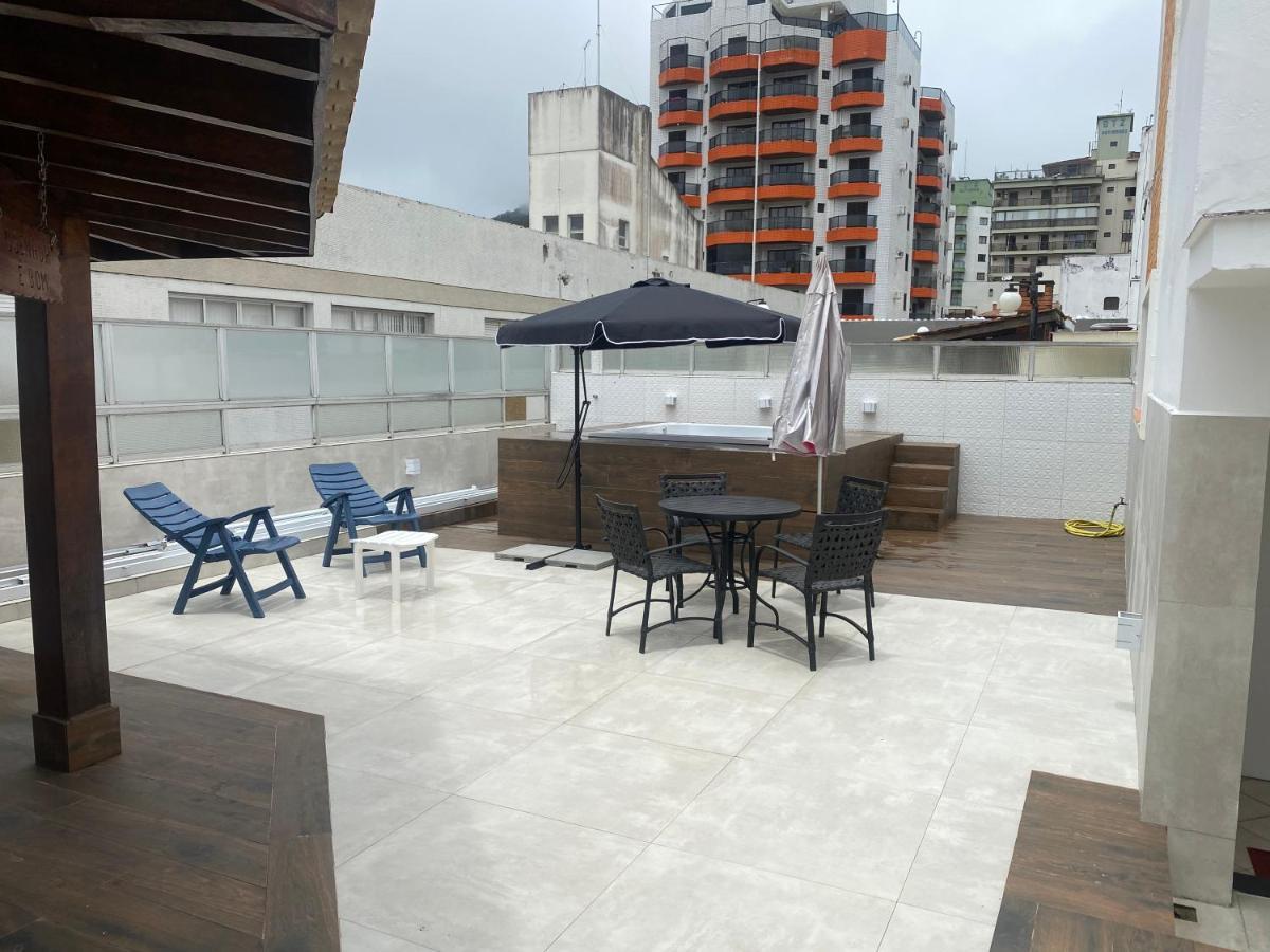 Cobertura Guaruja Apto Com Jacuzzi E Churrasqueira Extérieur photo