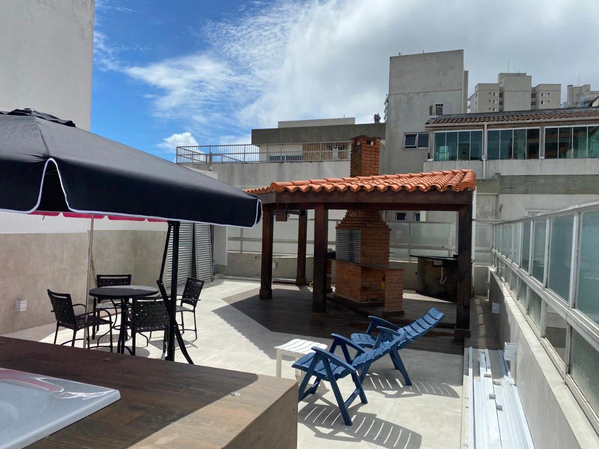 Cobertura Guaruja Apto Com Jacuzzi E Churrasqueira Extérieur photo